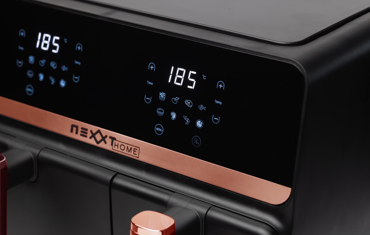 Dubbele airfryer van Nexxt met touchscreen (9 L)