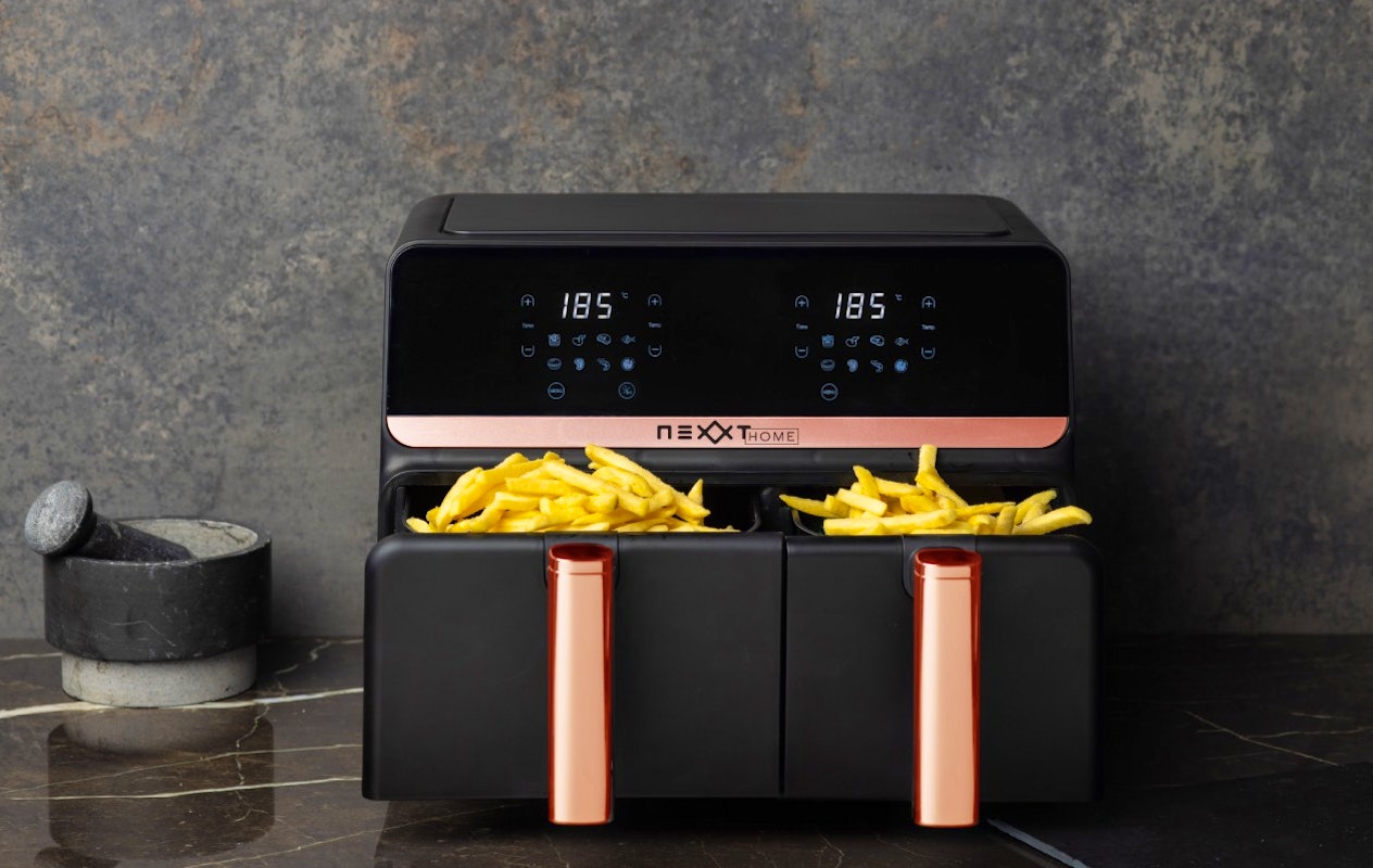 Friteuse à air double Nexxt avec écran tactile (9 L)