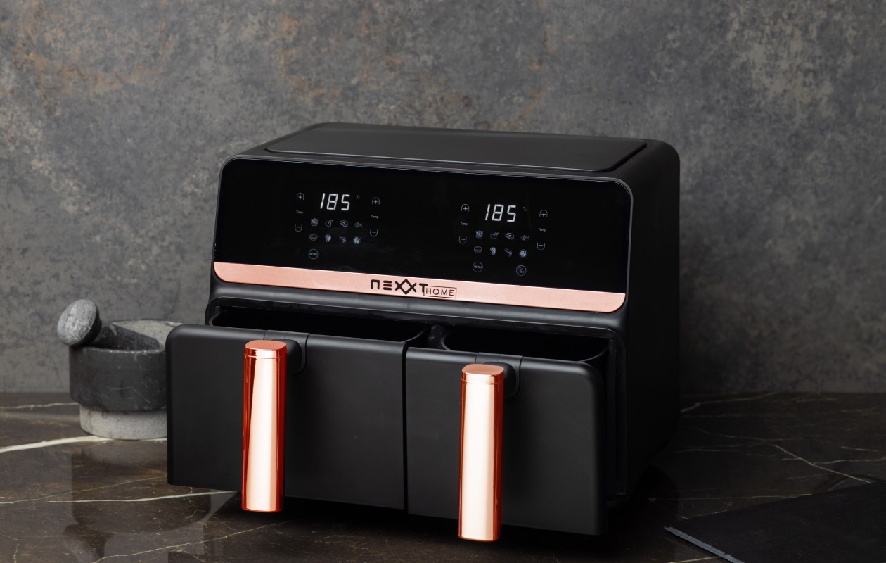 Dubbele airfryer van Nexxt met touchscreen (9 L)