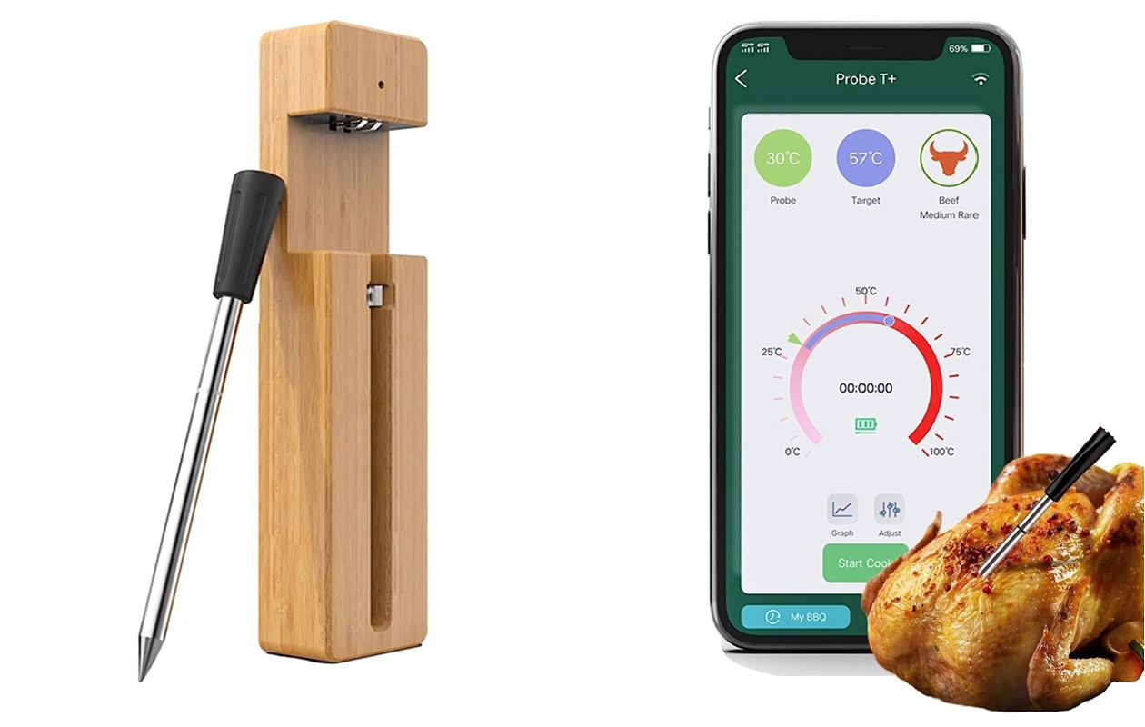 Dutch Wanted Vleesthermometer Draadloos met App - Oventhermometer
