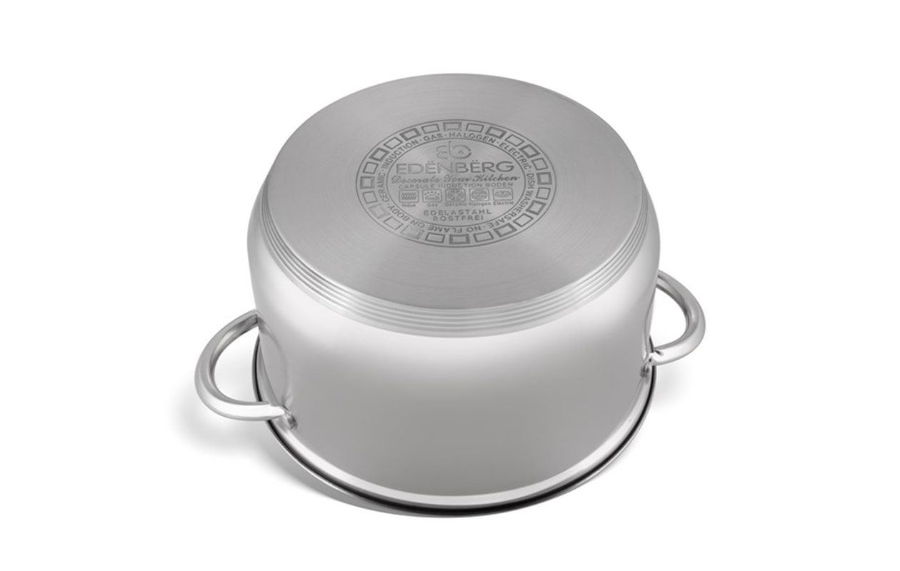 Edenberg 12-delige RVS pannenset
