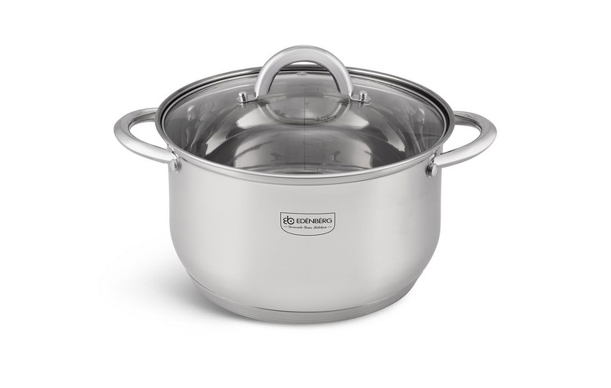 Edenberg 12-delige RVS pannenset