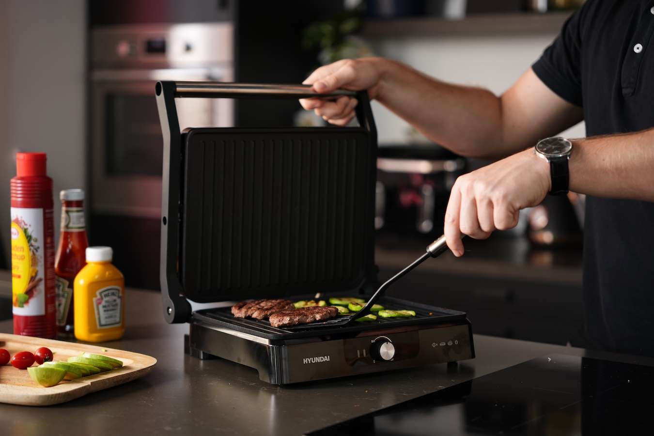 Elektrische contactgrill Hyundai roségoud (2.200 W)