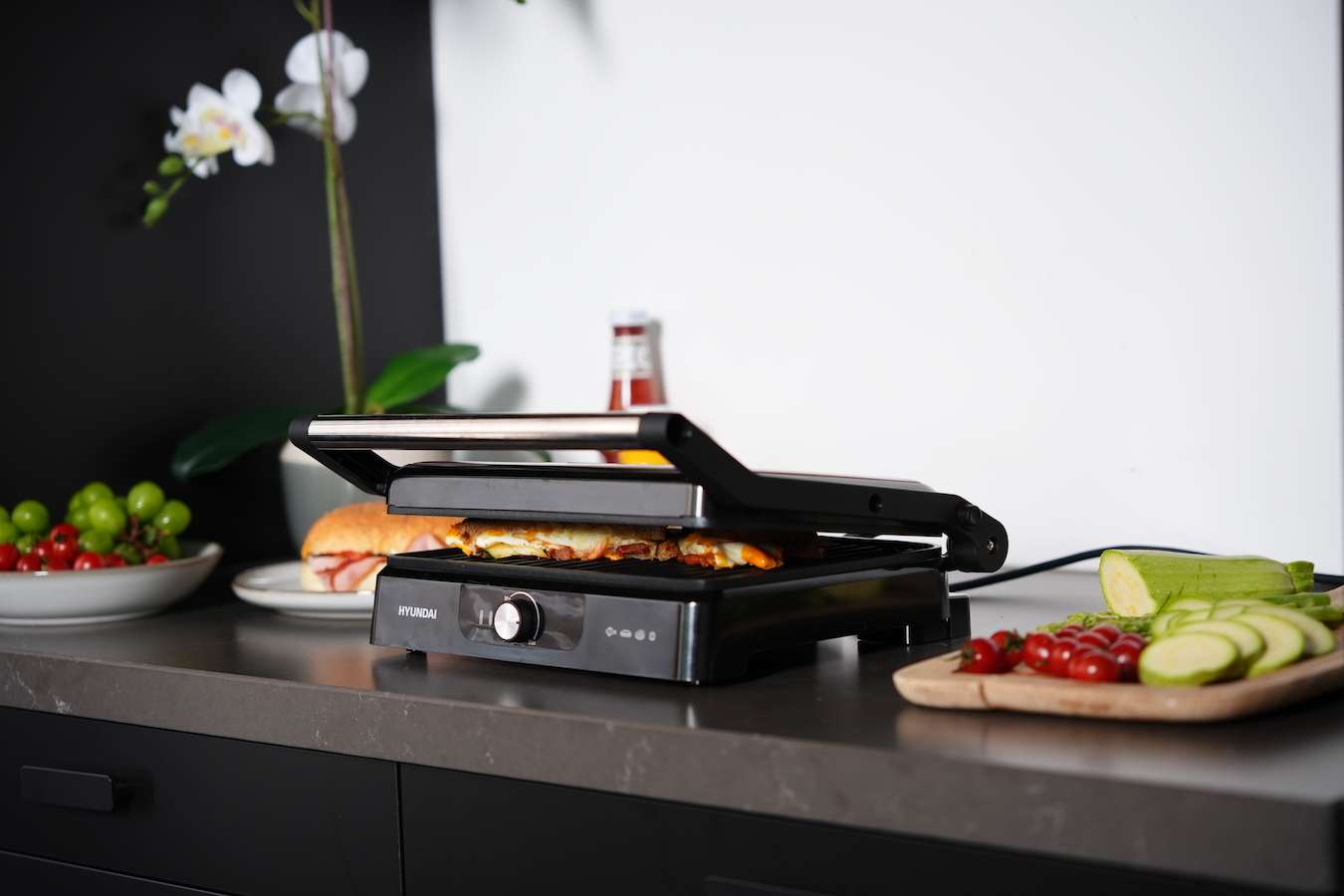 Elektrische contactgrill Hyundai roségoud (2.200 W)