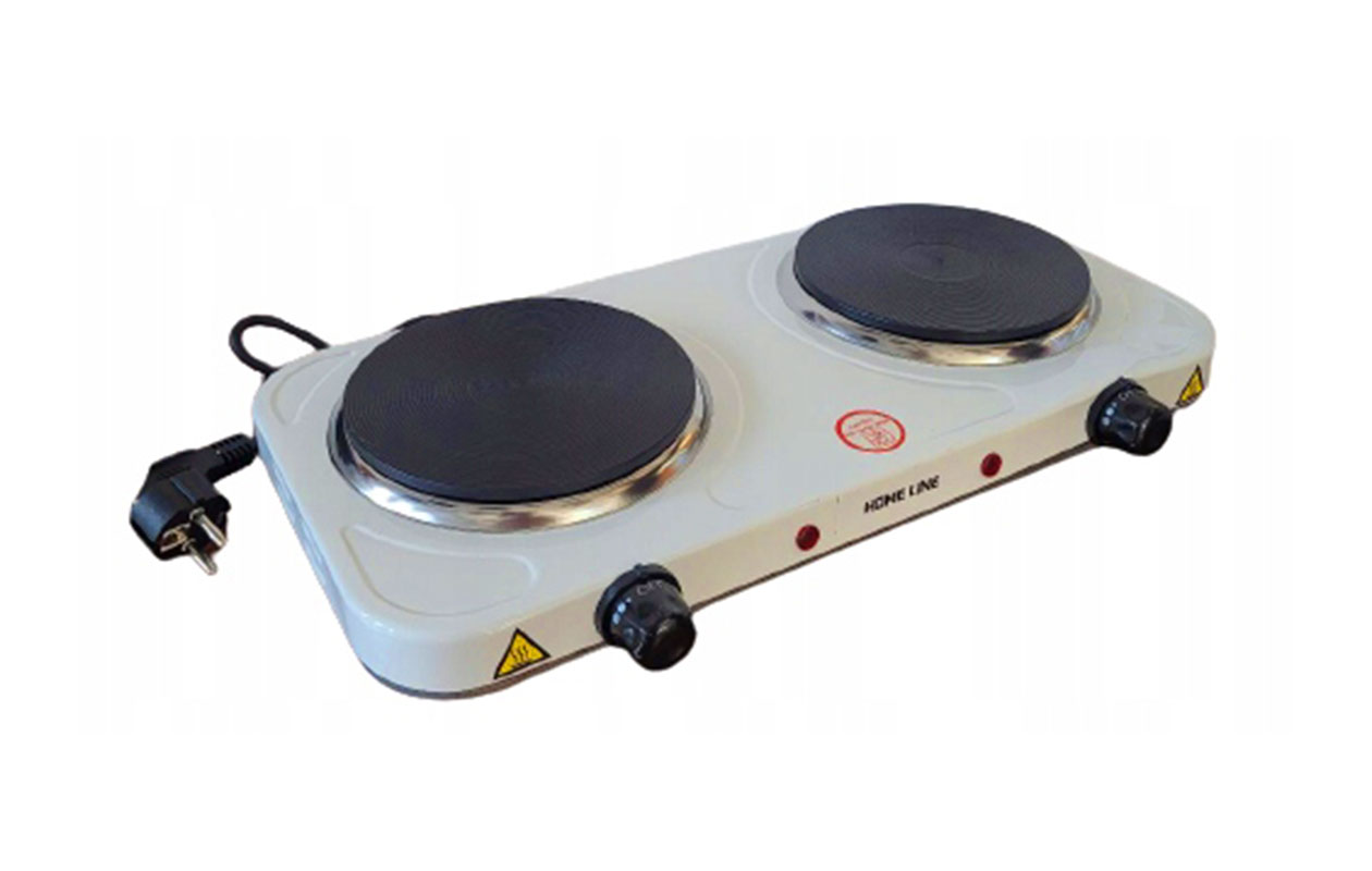 Home Line Elektrische Kookplaat – 2 Pits – 2000W – Ø15cm