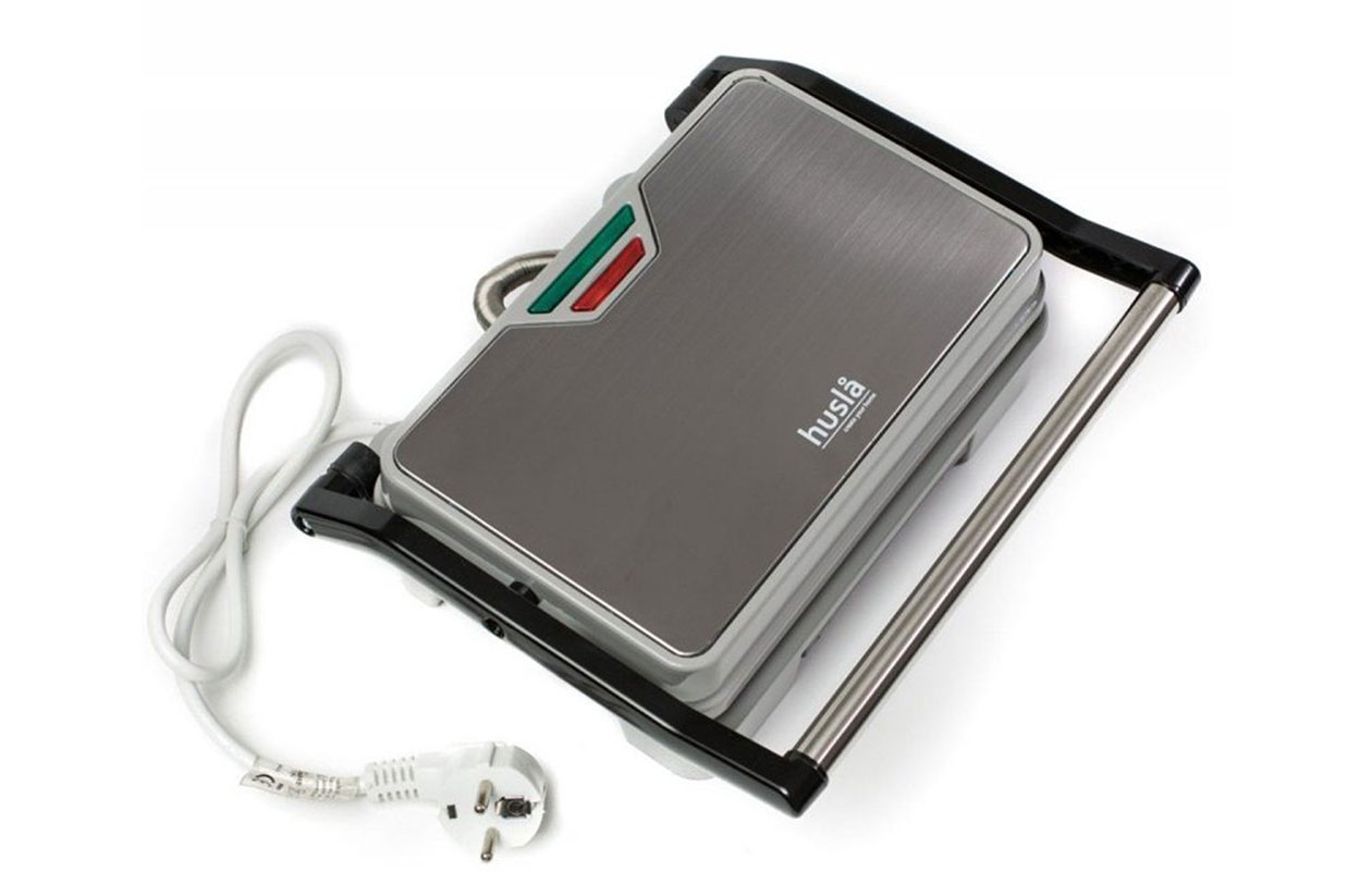 Husla Elektrische Contactgrill / Panini Grill – RVS (73925)