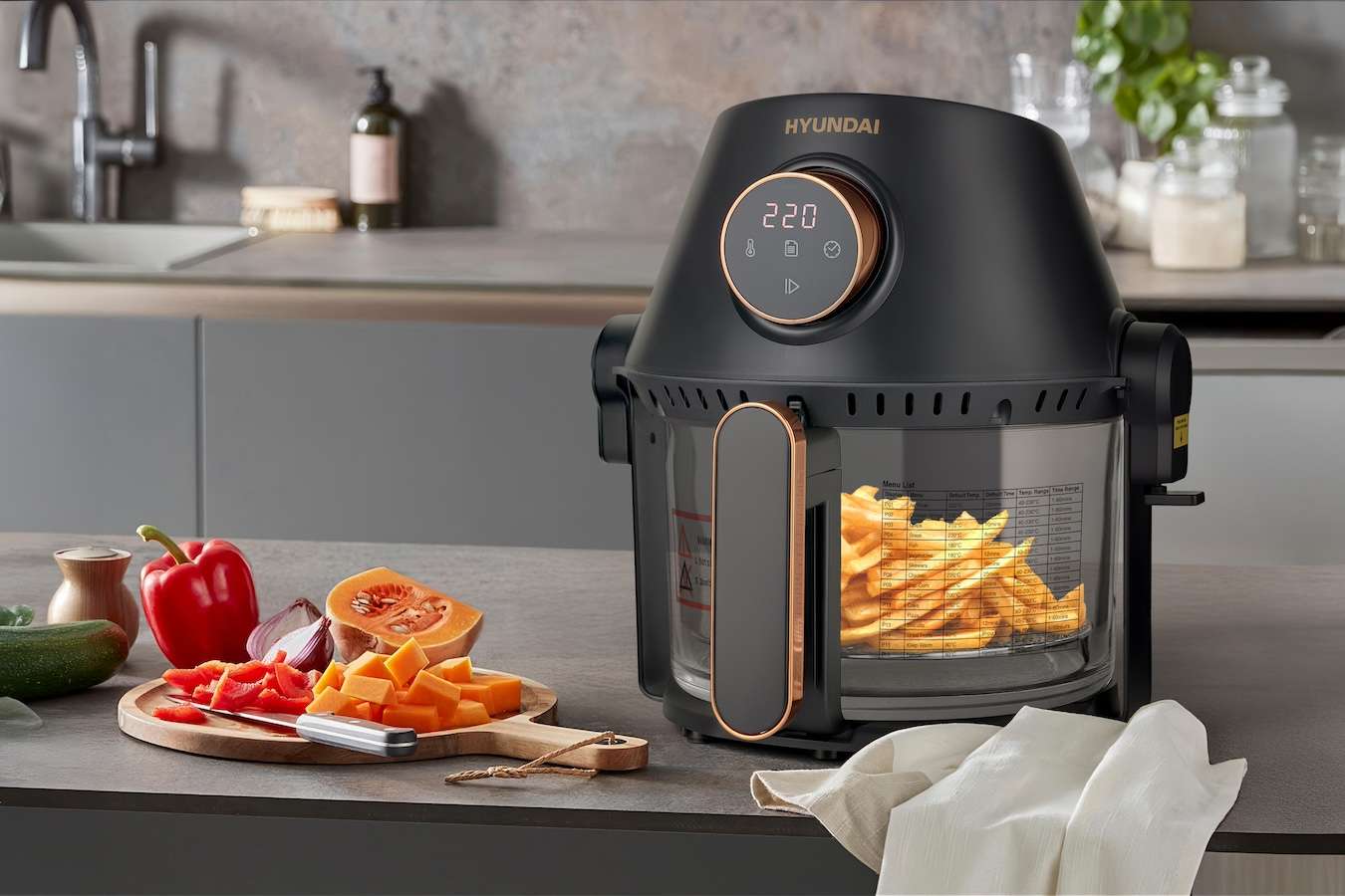 Hyundai 3-in-1 Airfryer, Grill en Hotpot