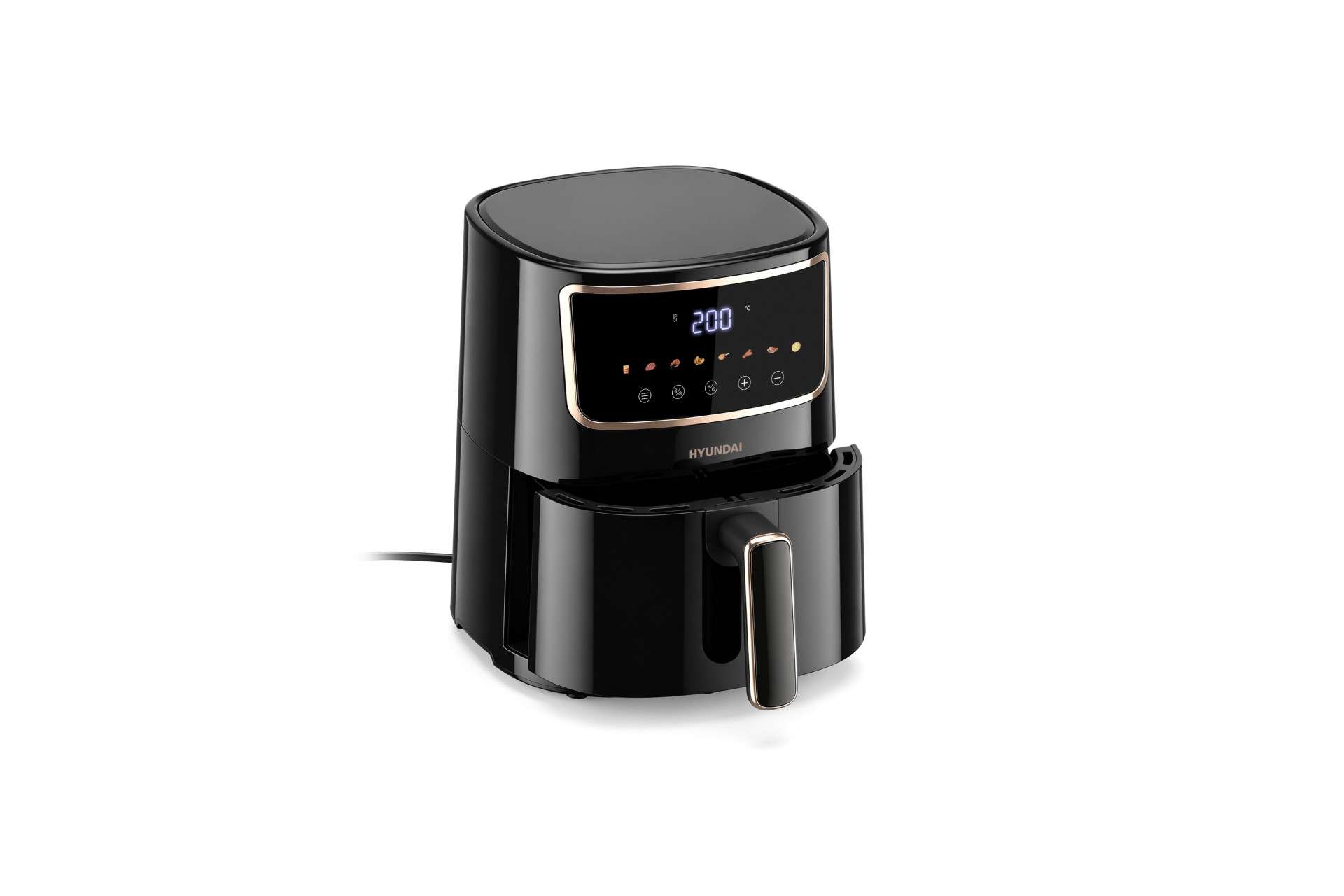 Hyundai Electronics - Digitale airfryer 4.2 Liter - Zwart Rosegoud