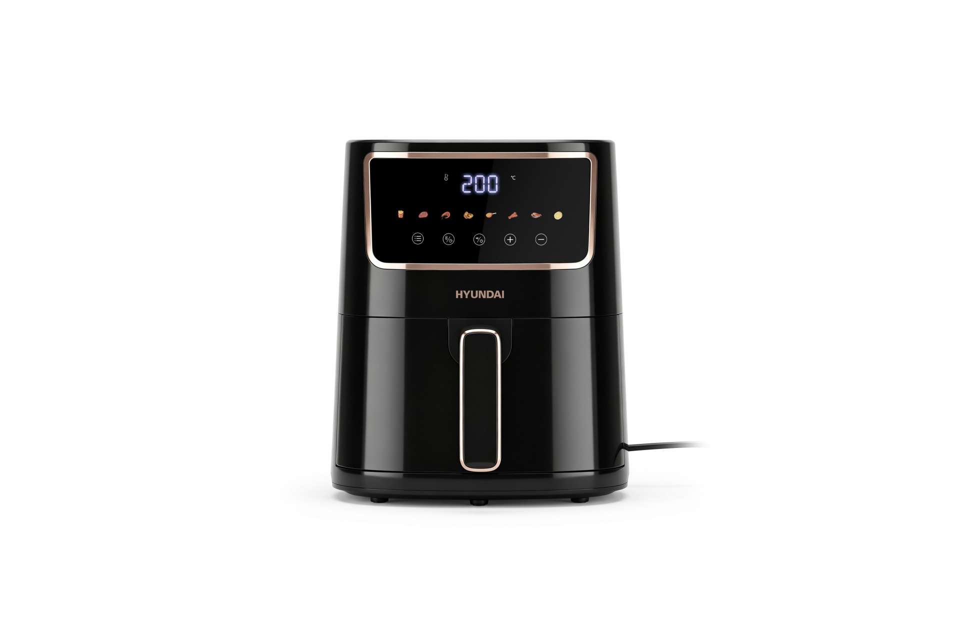 Hyundai Electronics - Digitale airfryer 4.2 Liter - Zwart Rosegoud
