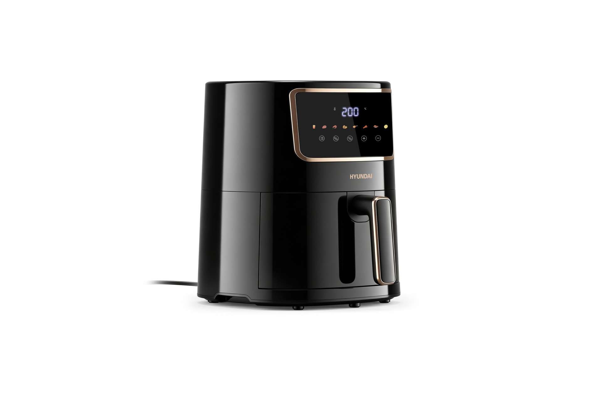 Hyundai Electronics - Digitale airfryer 4.2 Liter - Zwart Rosegoud