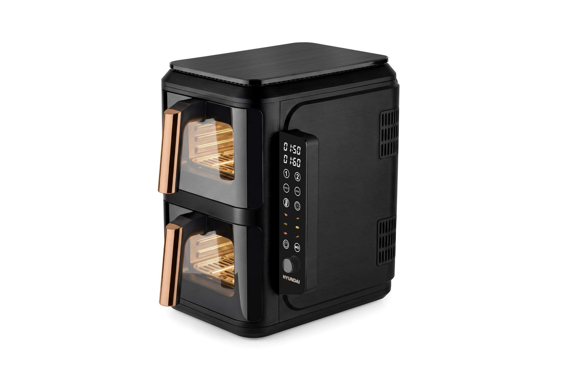 Hyundai dubbele airfryer XXL – twee lades van 5,2 liter en 2300 watt vermogen
