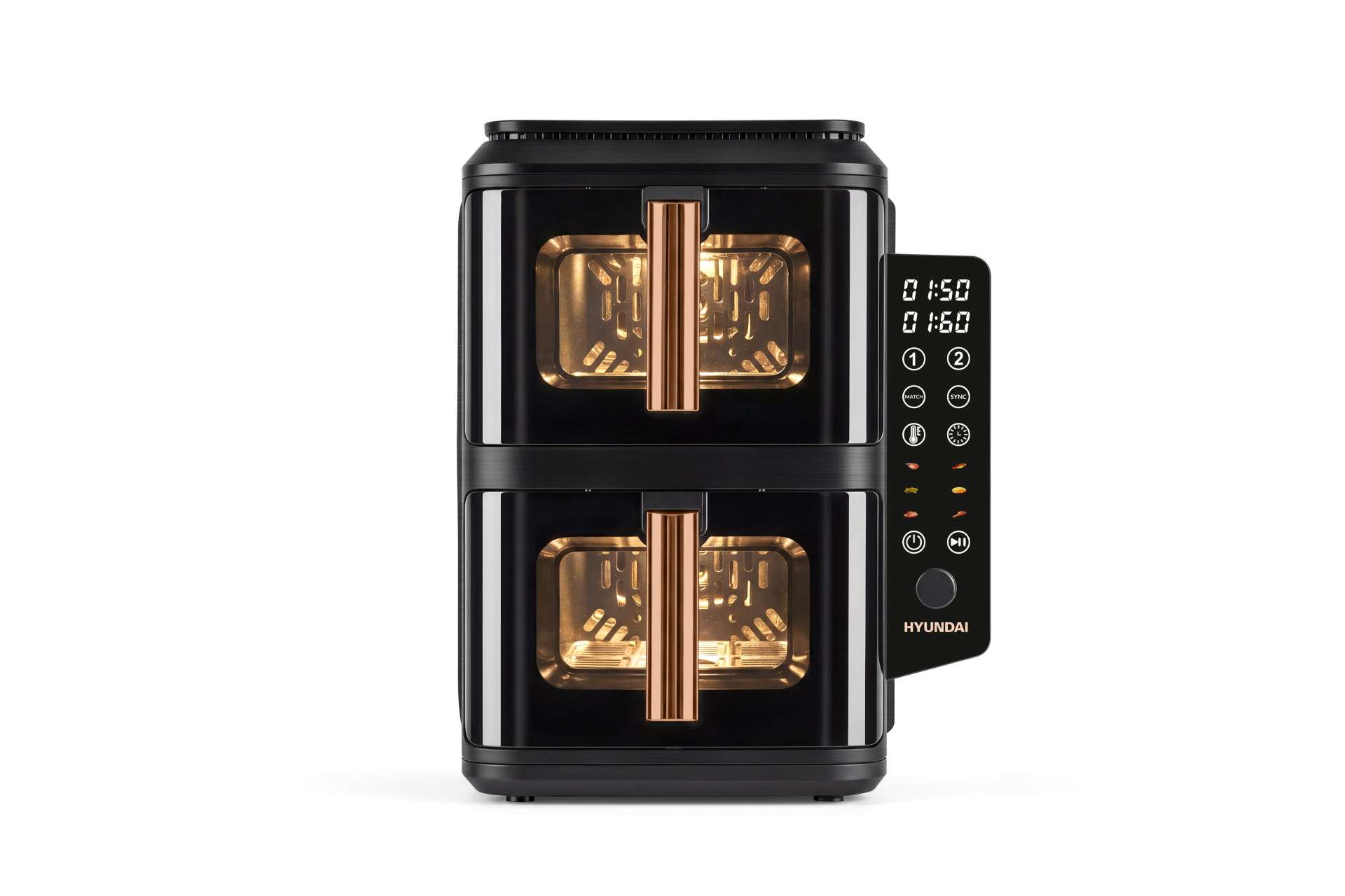 Hyundai dubbele airfryer XXL – twee lades van 5,2 liter en 2300 watt vermogen