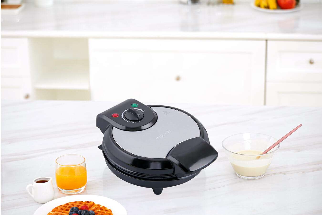 Hyundai Electronics - Keukenmachine - Wafelijzer - 1200W - Zilver