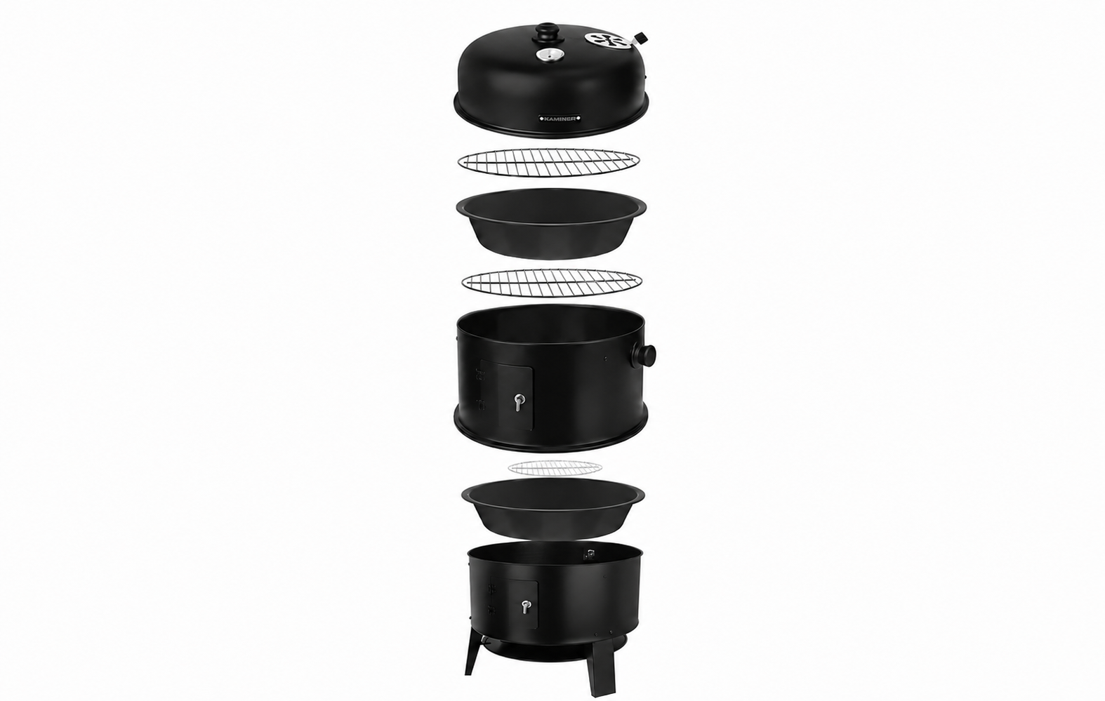 Kaminer 3-in-1 houtskoolgrill rookoven