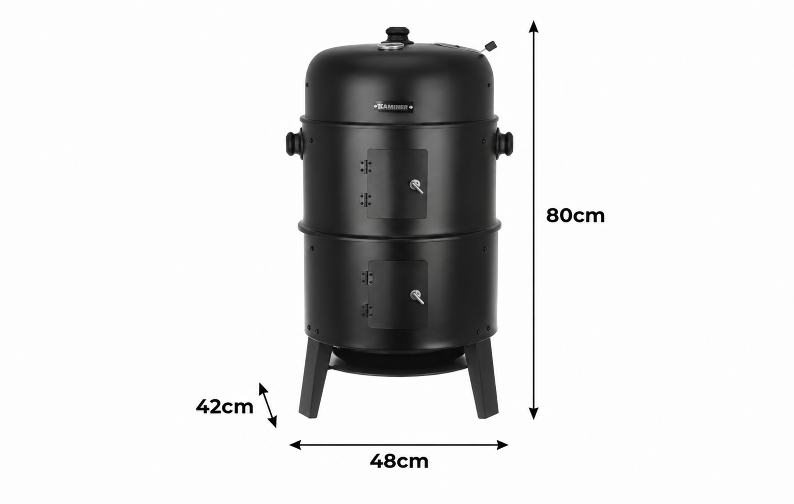 Kaminer 3-in-1 houtskoolgrill rookoven