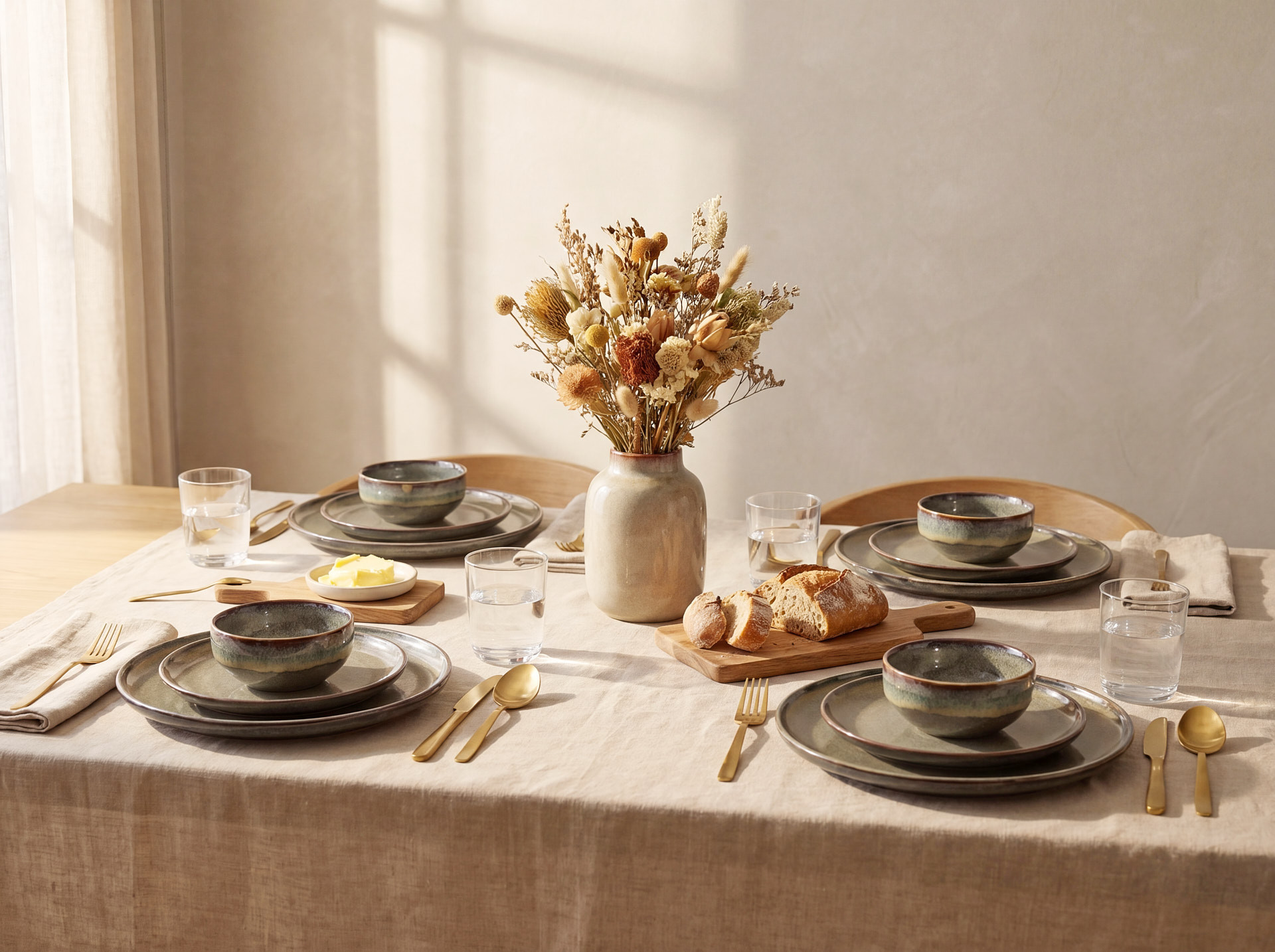 Lifa Living Set de vaisselle 18 pièces - Ash Taupe