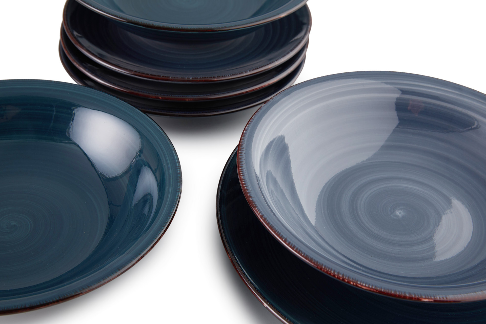 Service de 18 assiettes Lifa Living - Bleu/Vert