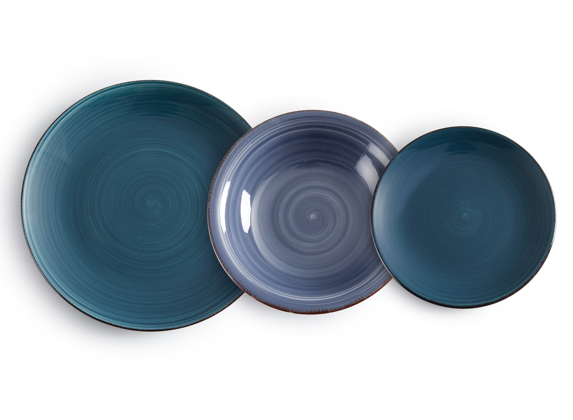 Service de 18 assiettes Lifa Living - Bleu/Vert