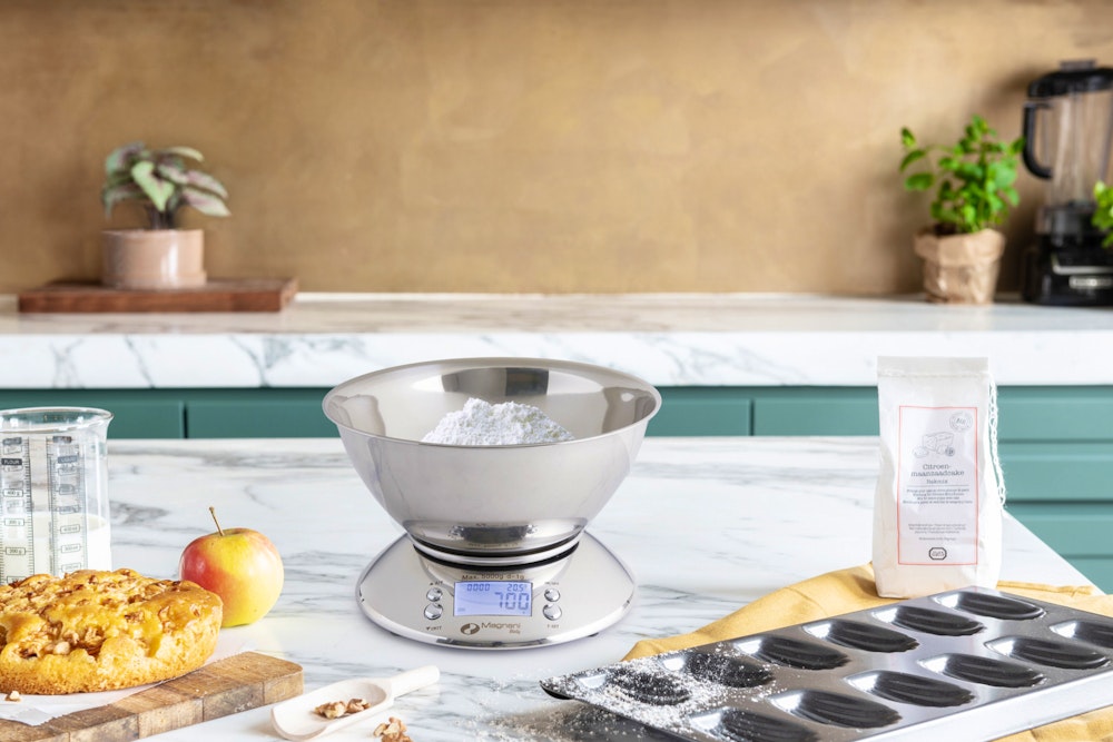 Magnani Keukenweegschaal RVS met kom