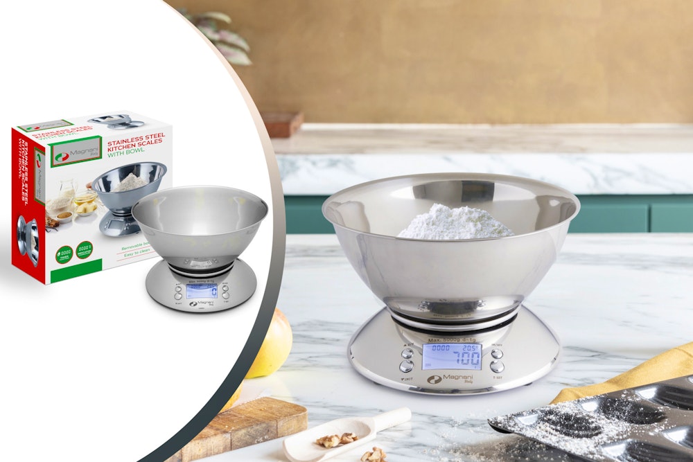 Magnani Keukenweegschaal RVS met kom