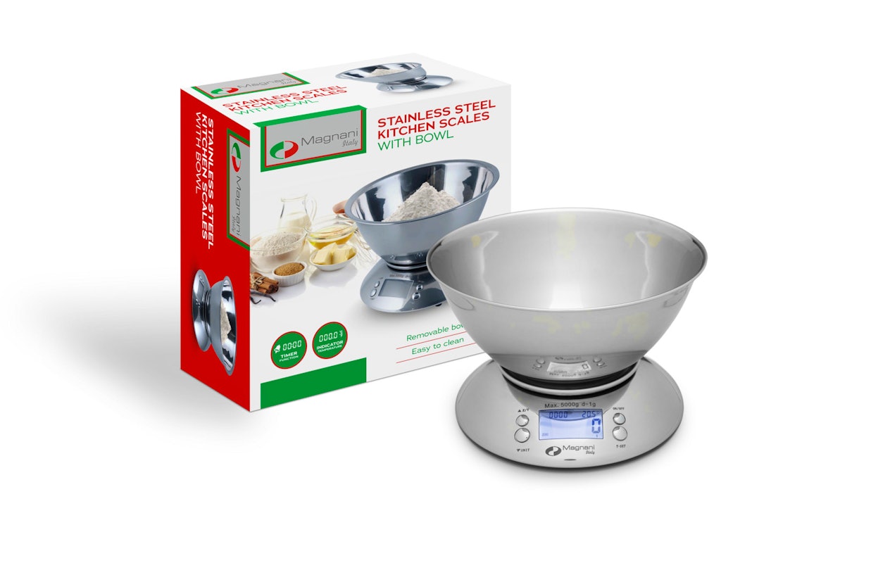 Balance de cuisine Magnani en acier inoxydable avec bol