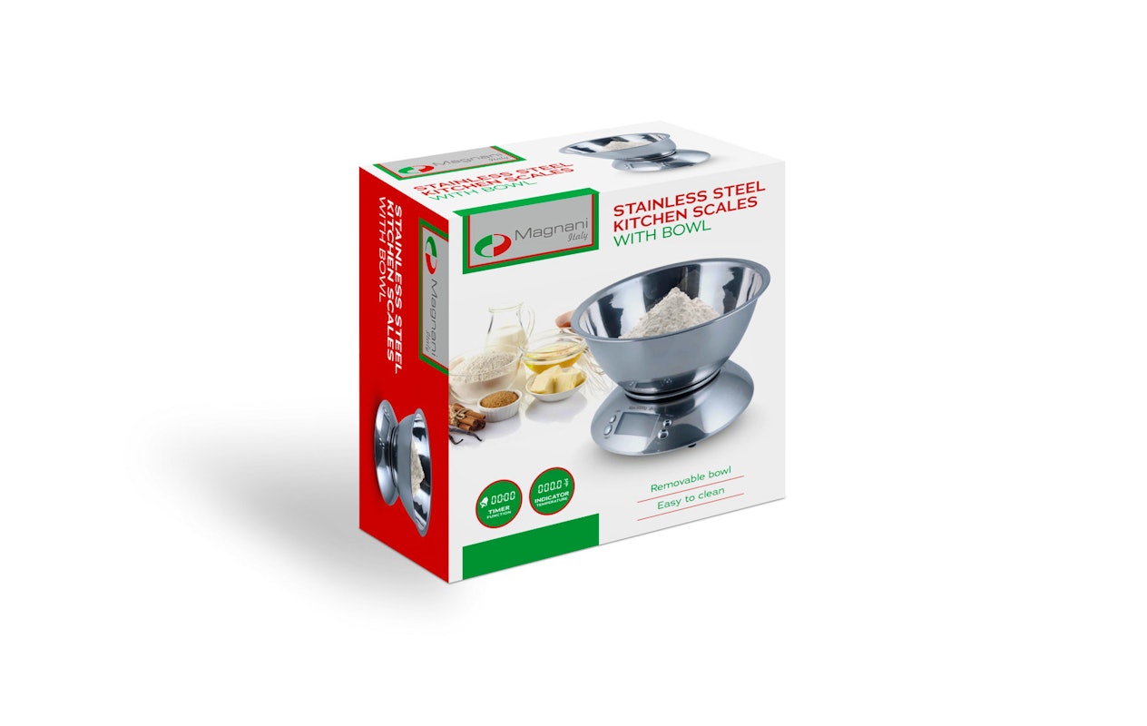 Magnani Keukenweegschaal RVS met kom