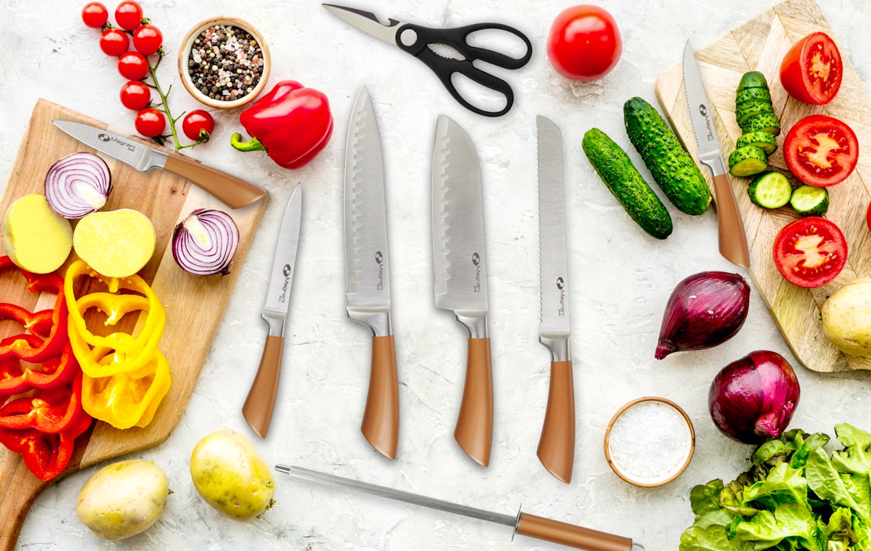 Magnani messenset 8-delig RVS - rosé goud