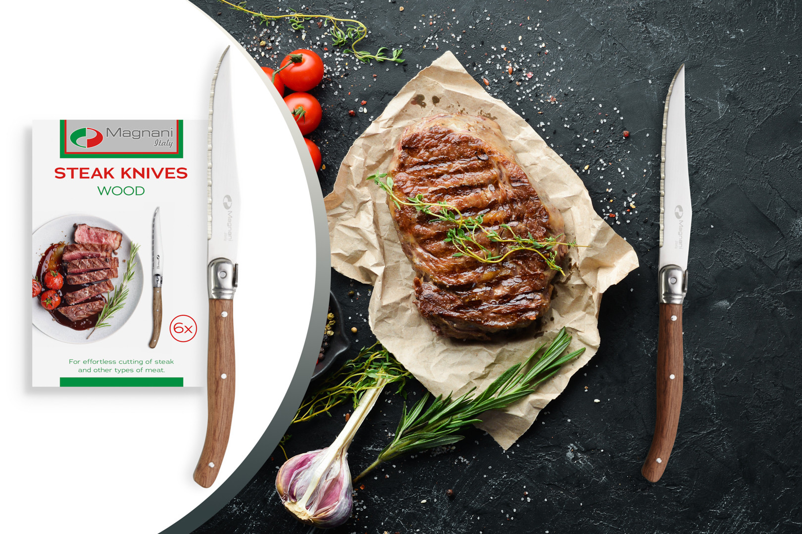 Magnani Couteaux à steak - Bois