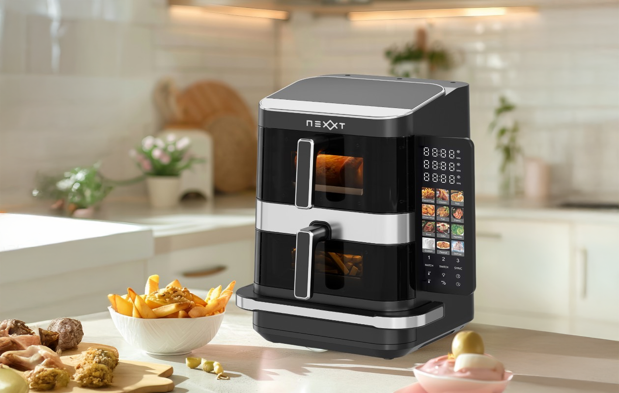 Nexxt double stack airfryer met pizza maker
