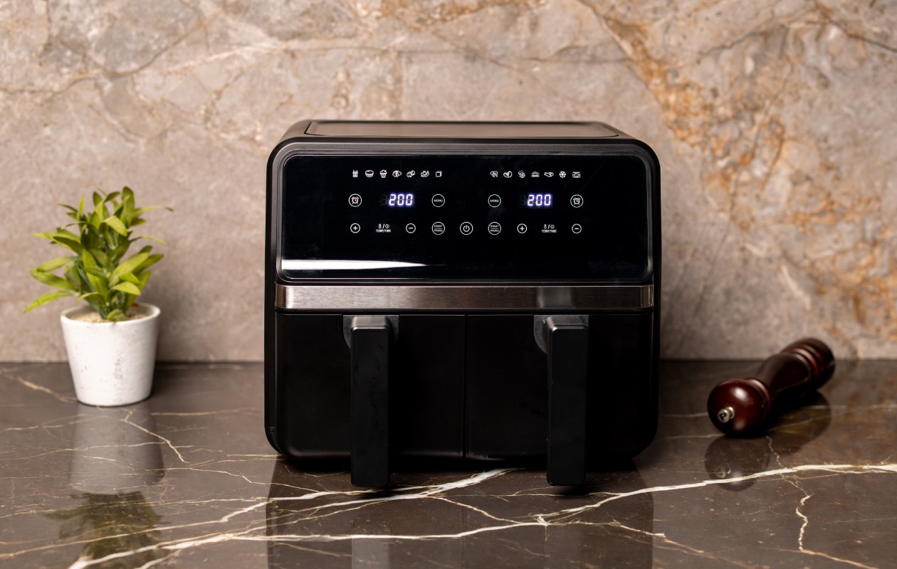 Dubbele airfryer van Nexxt met touchscreen (8L)