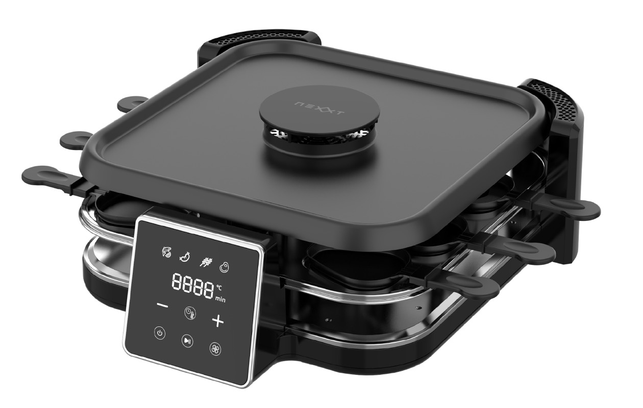 Nexxt - Barbecue de table sans fumée avec hotte aspirante