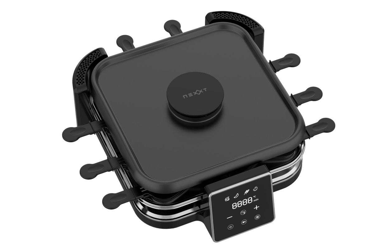 Nexxt - Barbecue de table sans fumée avec hotte aspirante