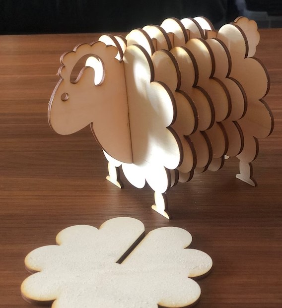 Set van 2 schapen onderzetters