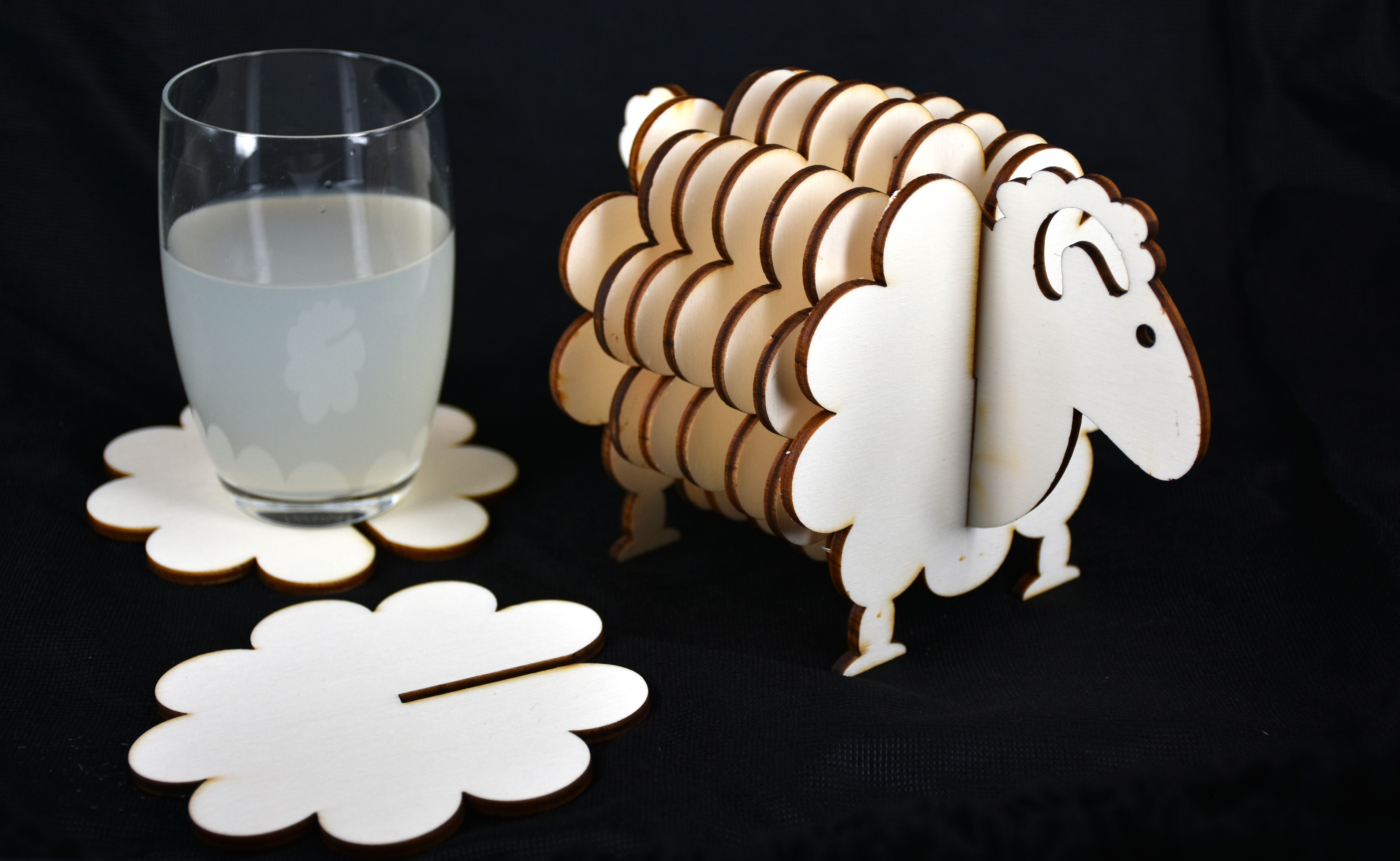 Set van 2 schapen onderzetters