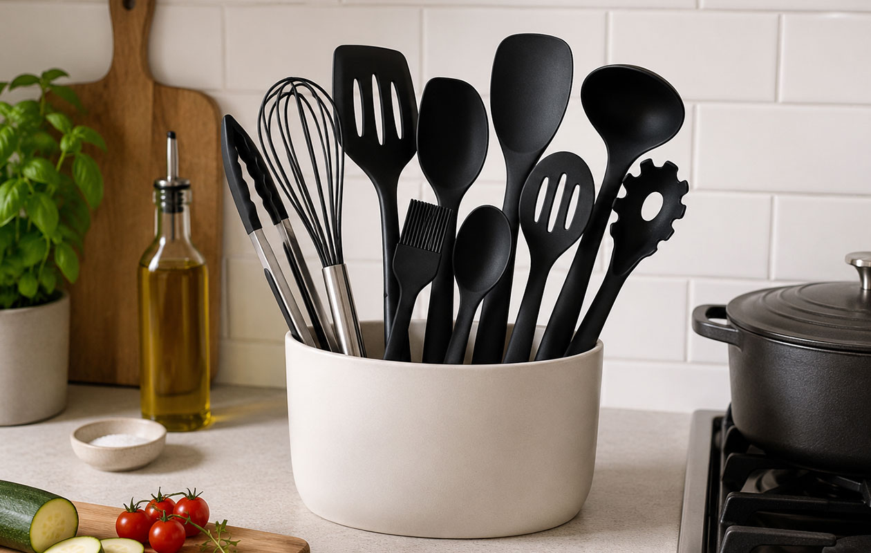 Ensemble d’ustensiles de cuisine en silicone
