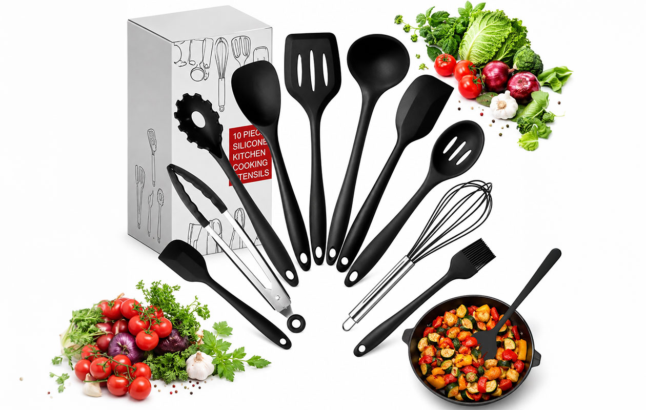 Ensemble d’ustensiles de cuisine en silicone