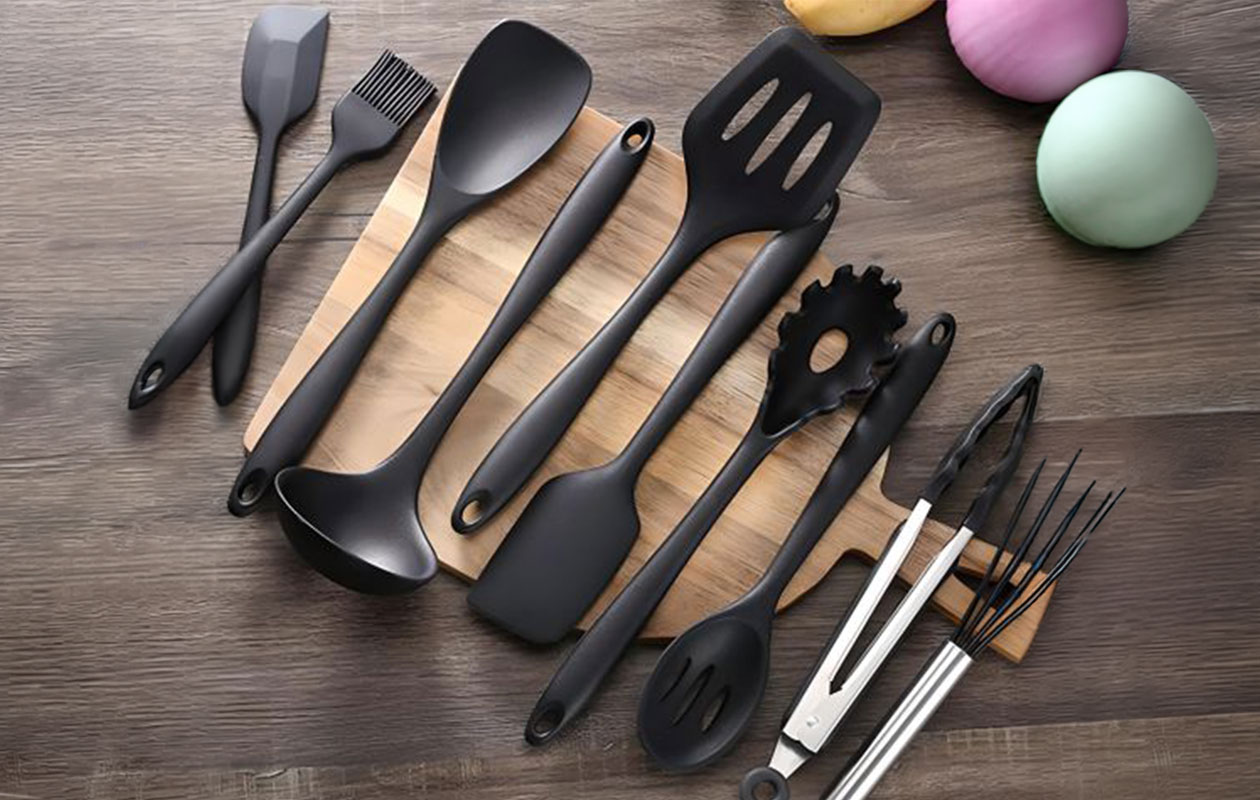 Ensemble d’ustensiles de cuisine en silicone