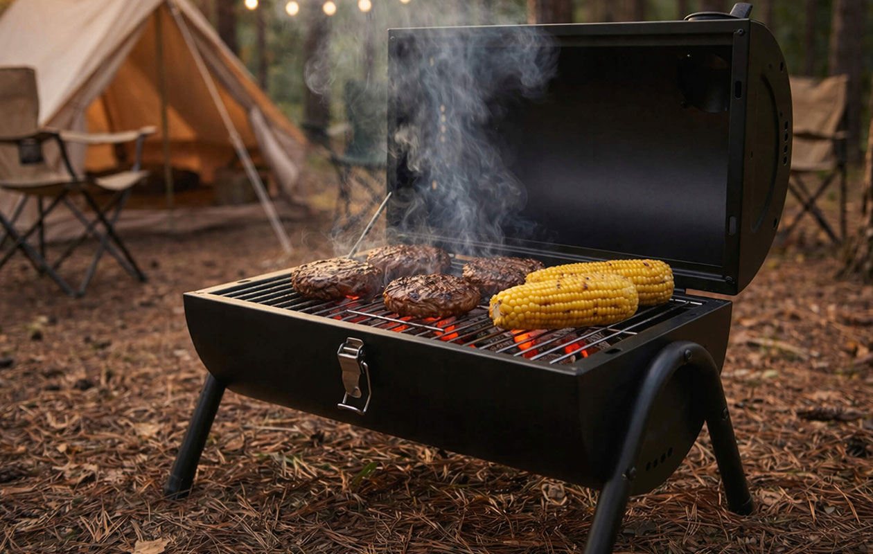 Gril au charbon de bois Stazer pliable et portable