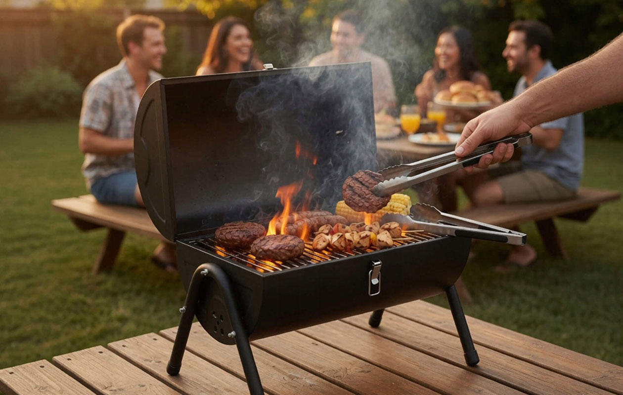 Gril au charbon de bois Stazer pliable et portable