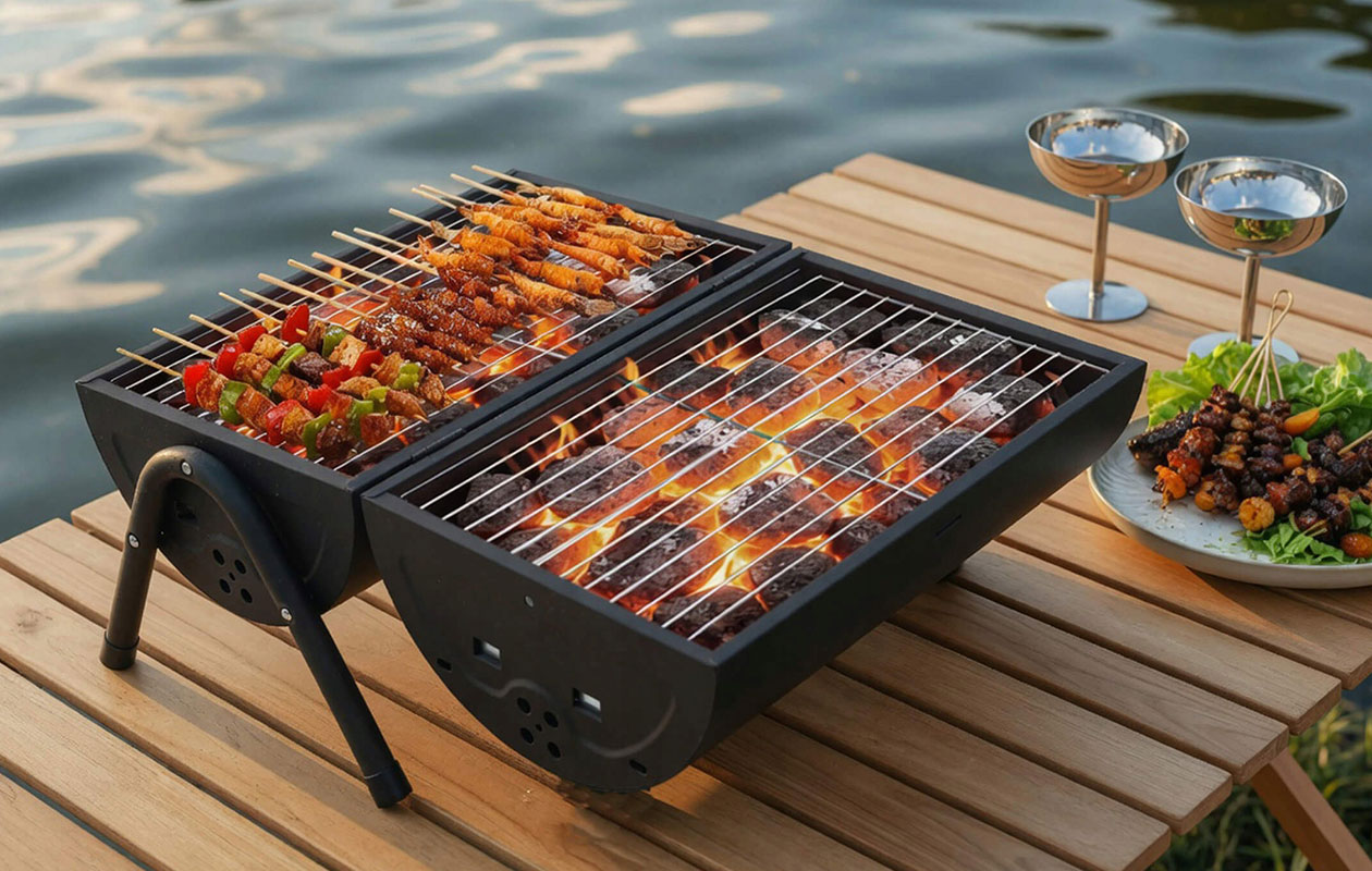 Gril au charbon de bois Stazer pliable et portable