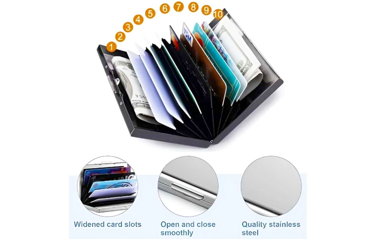 Porte-cartes RFID en acier inoxydable