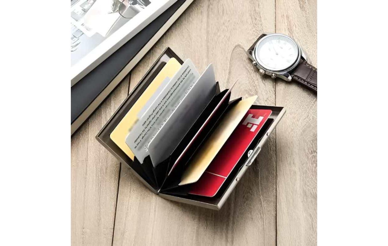 Porte-cartes RFID en acier inoxydable