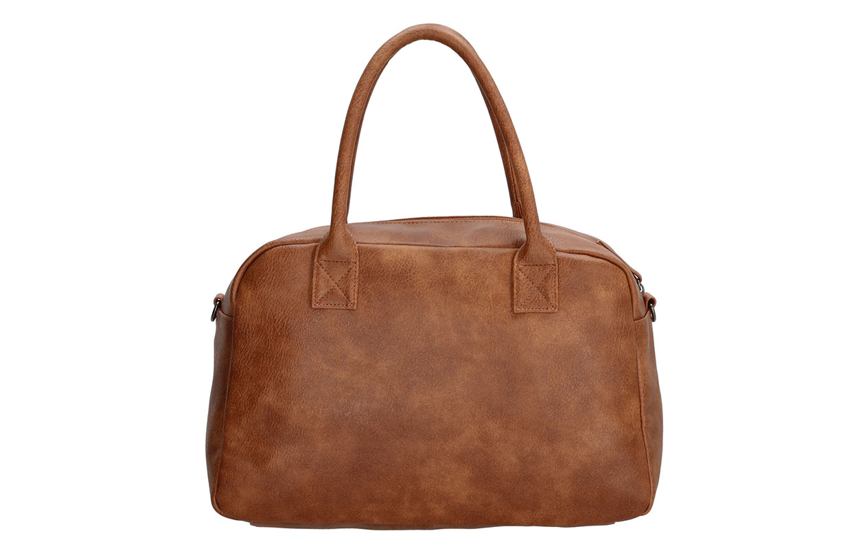 Handtas – Cognac imitatieleder met schouderband