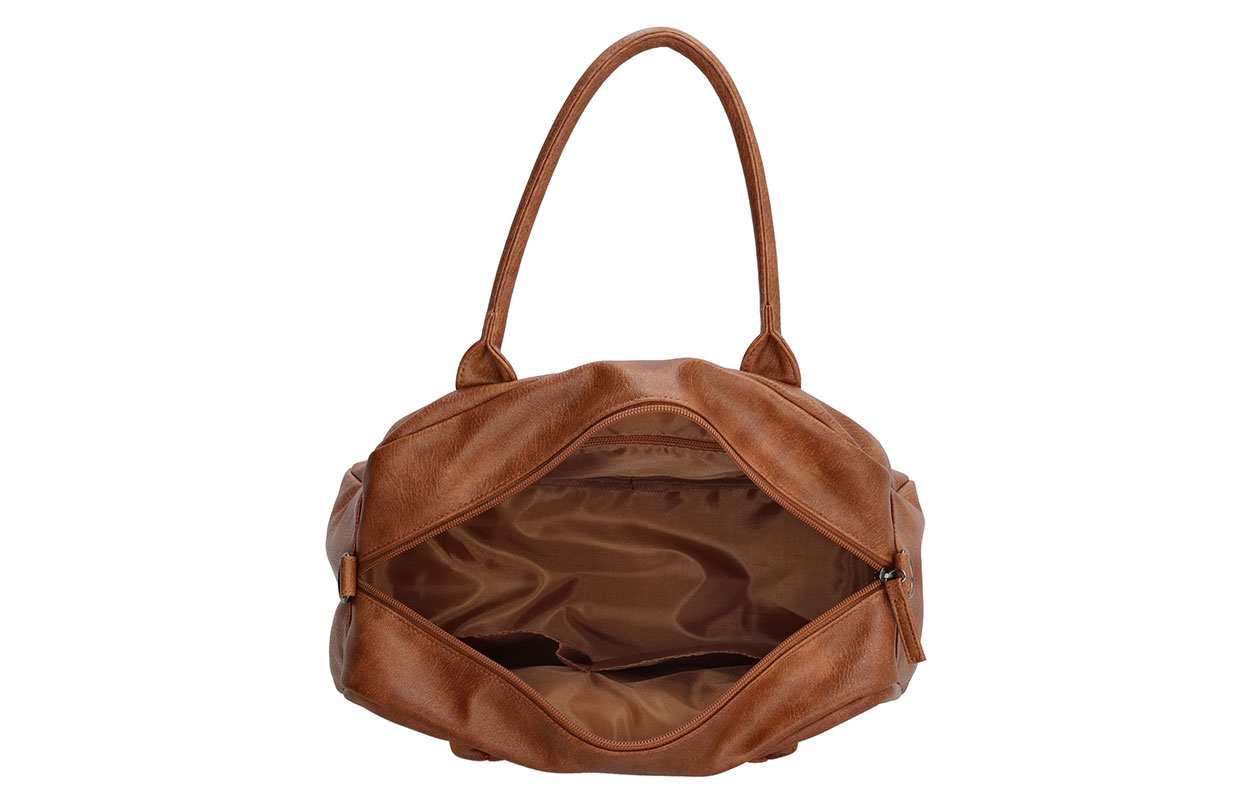 Handtas – Cognac imitatieleder met schouderband