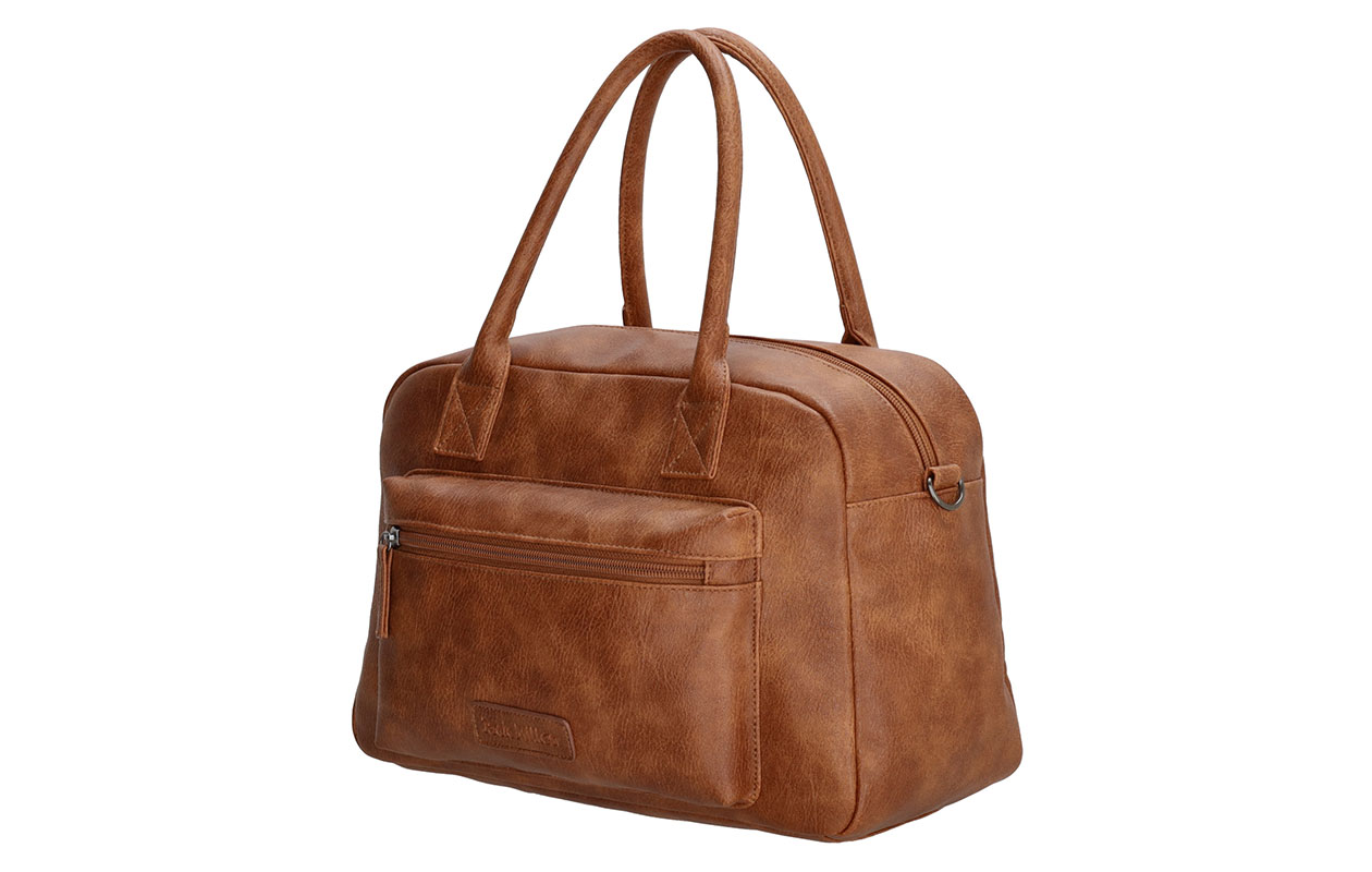 Handtas – Cognac imitatieleder met schouderband