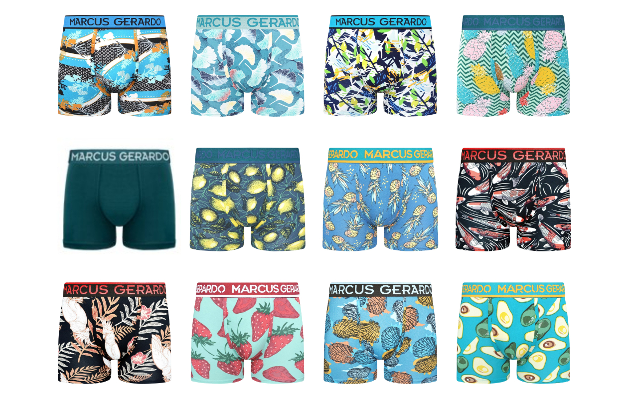Marcus Gerardo verrassingspakket: 12 trendy boxershorts maat XL