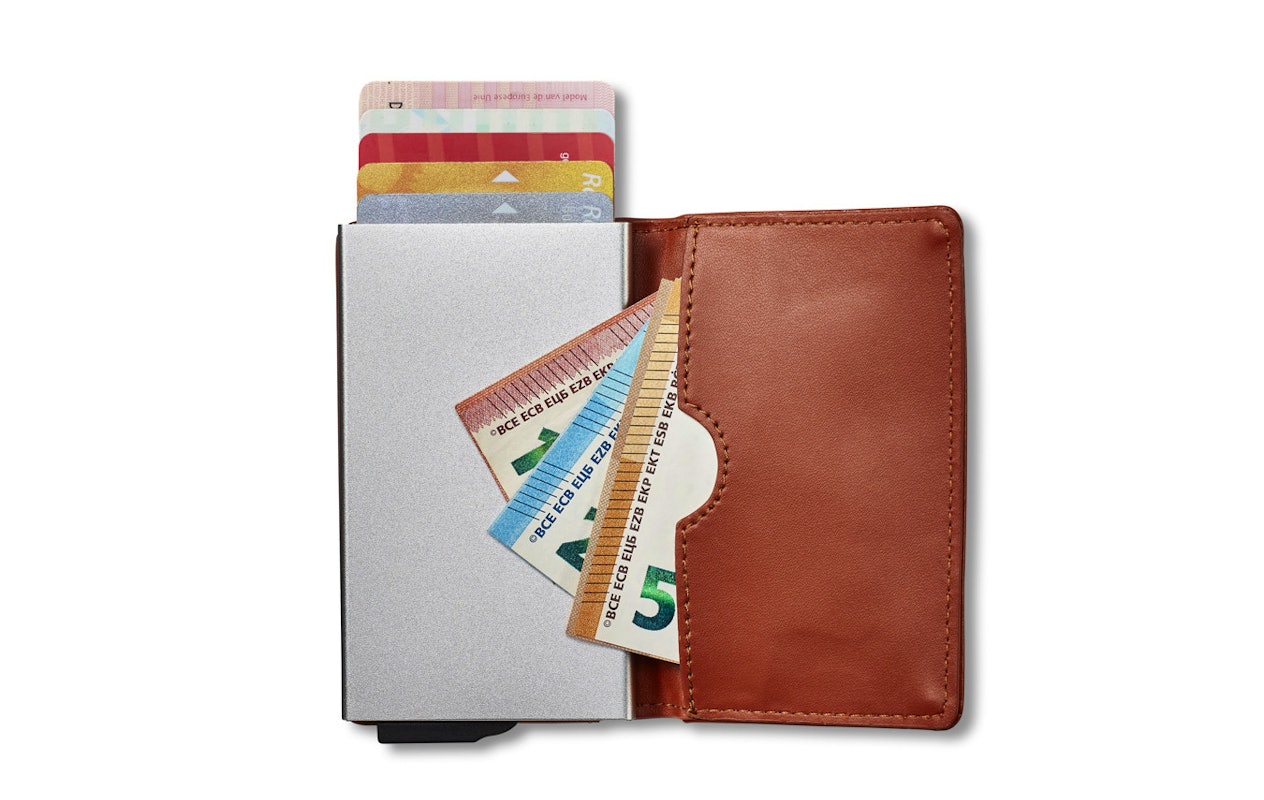 Portefeuille intelligent marron