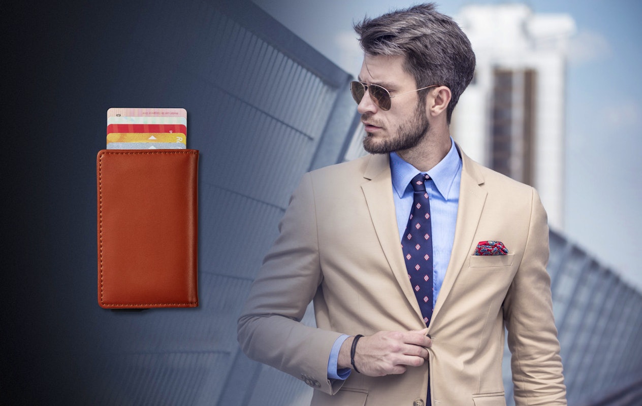 Portefeuille intelligent marron