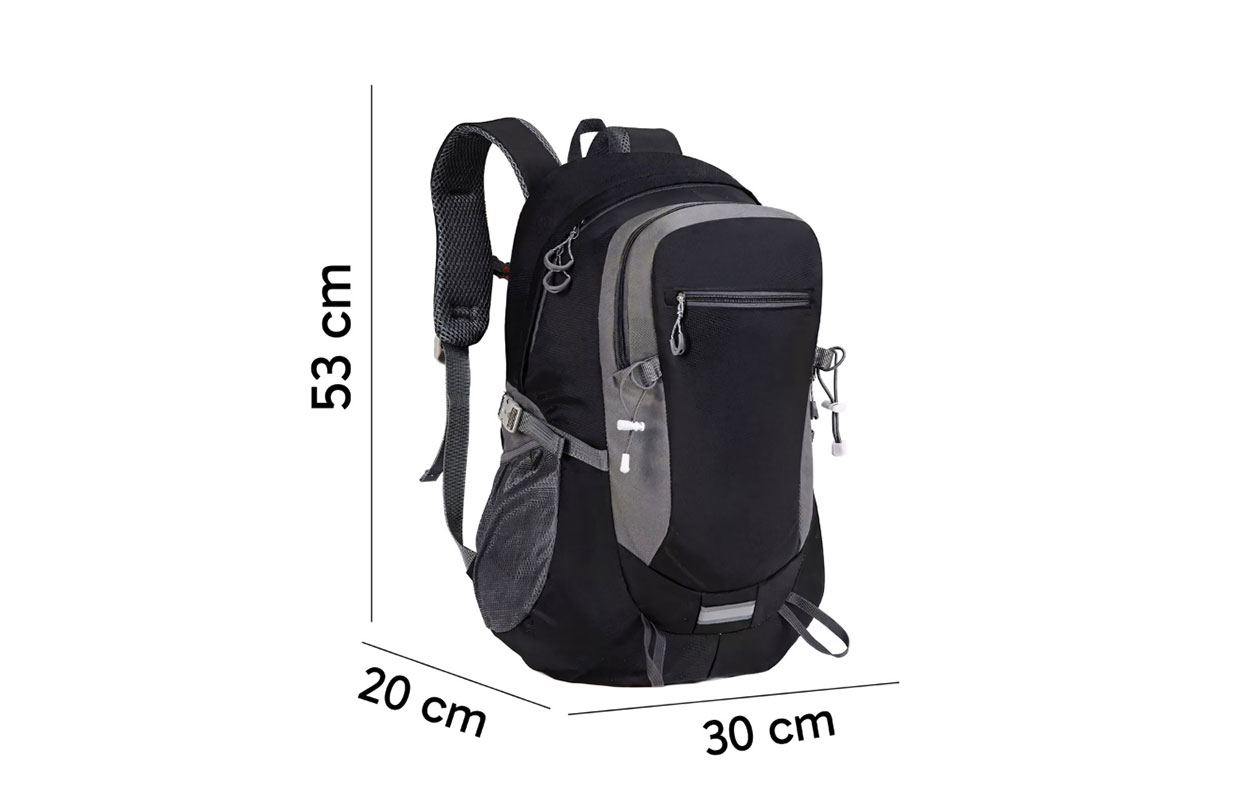 RETOO 40L Trekking- en Reisrugzak | Zwart