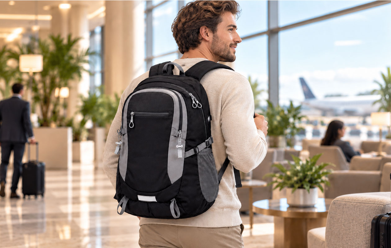 RETOO 40L Trekking- en Reisrugzak | Zwart
